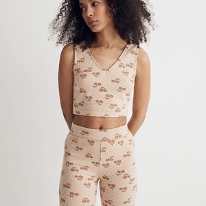 Madewell Crop Tank Top in Geo Daisy